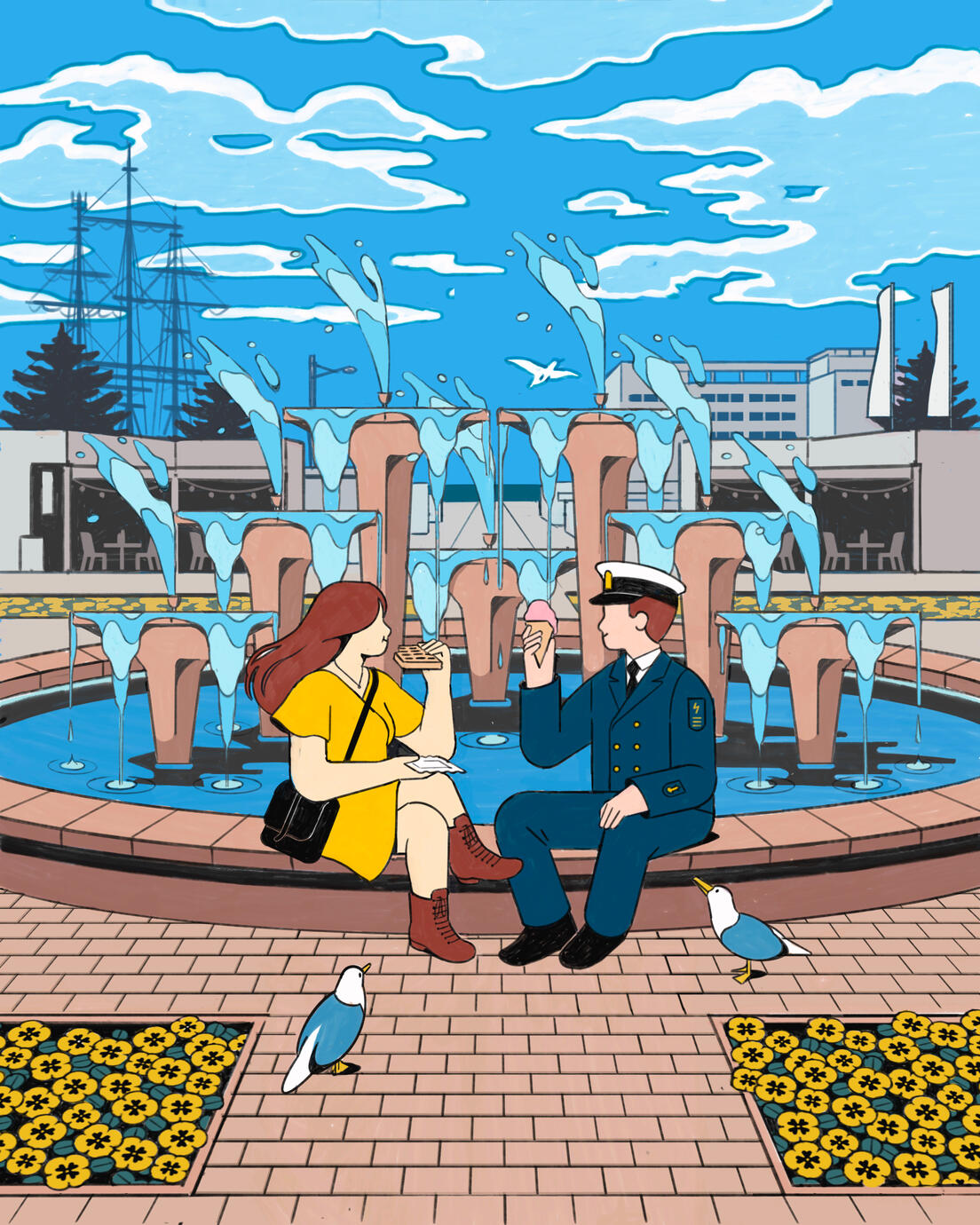 Kościuszko Square, editorial illustration (personal work)