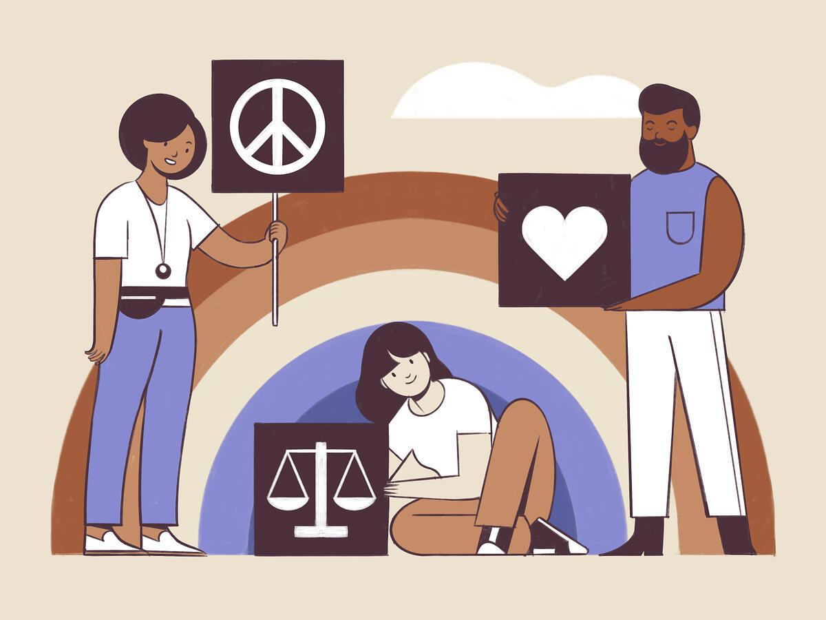 Peace, Love and Justice, social media campaign (personal work)