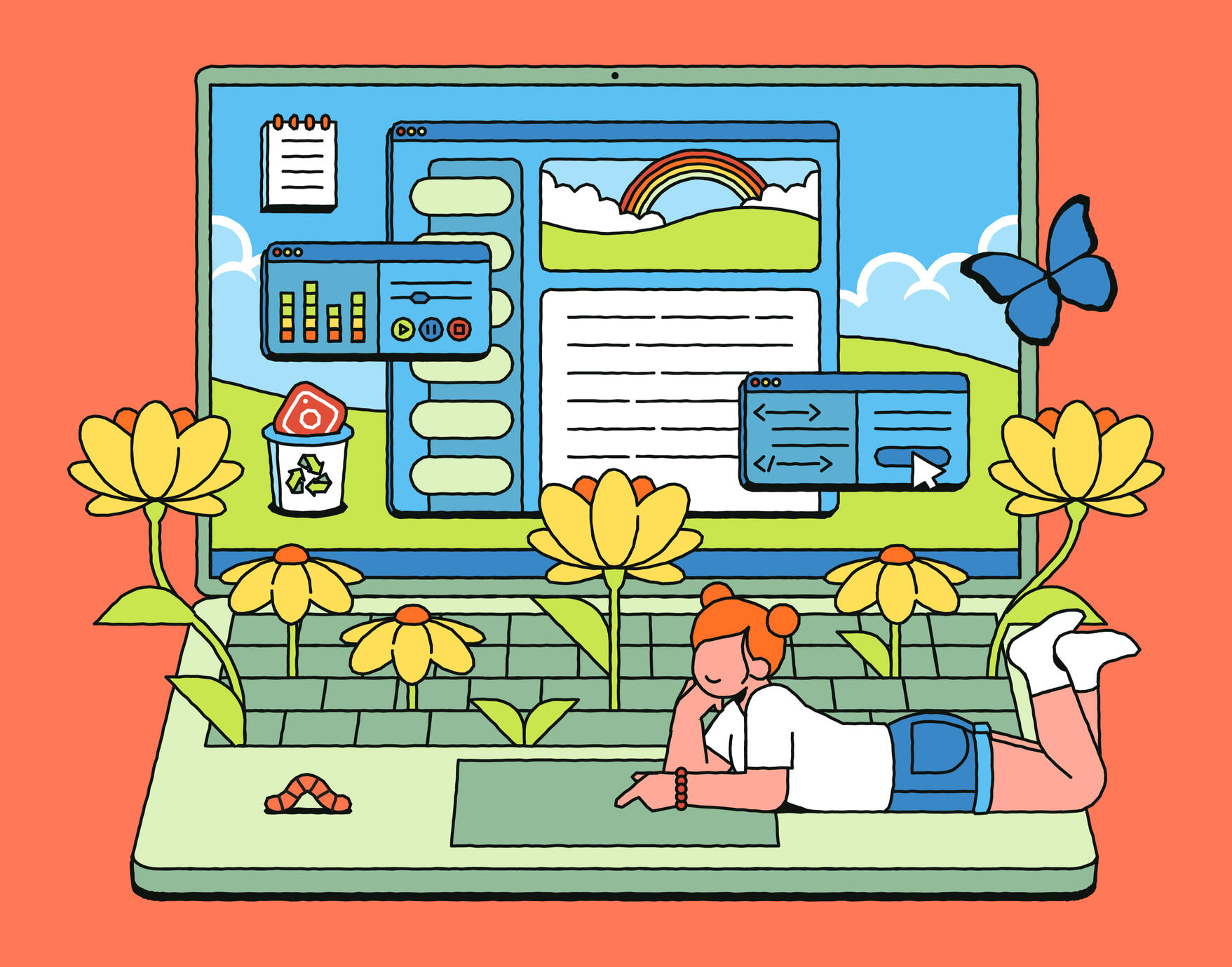 Indie Web Revival, editorial illustration (personal work)