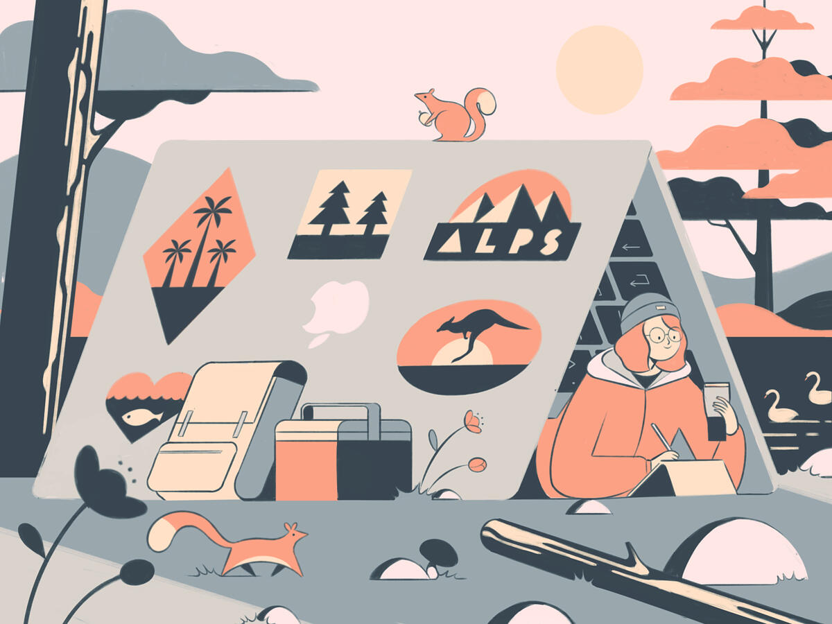 Digital Nomad, editorial illustration (personal work)